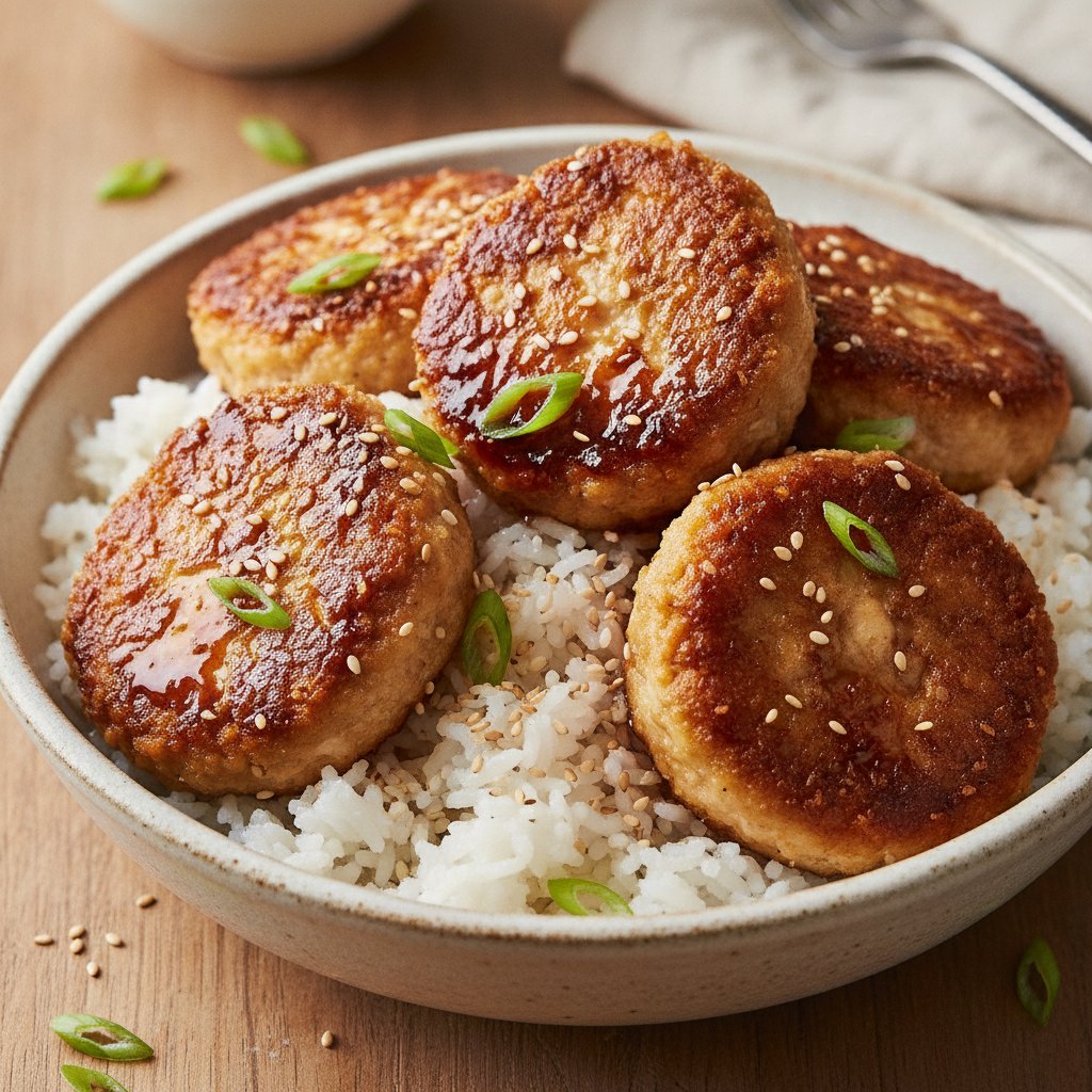 Fried Ground Chicken Patty