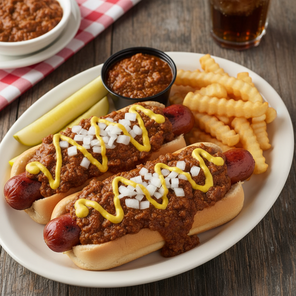 Detroit Coney Dog Chili Plate