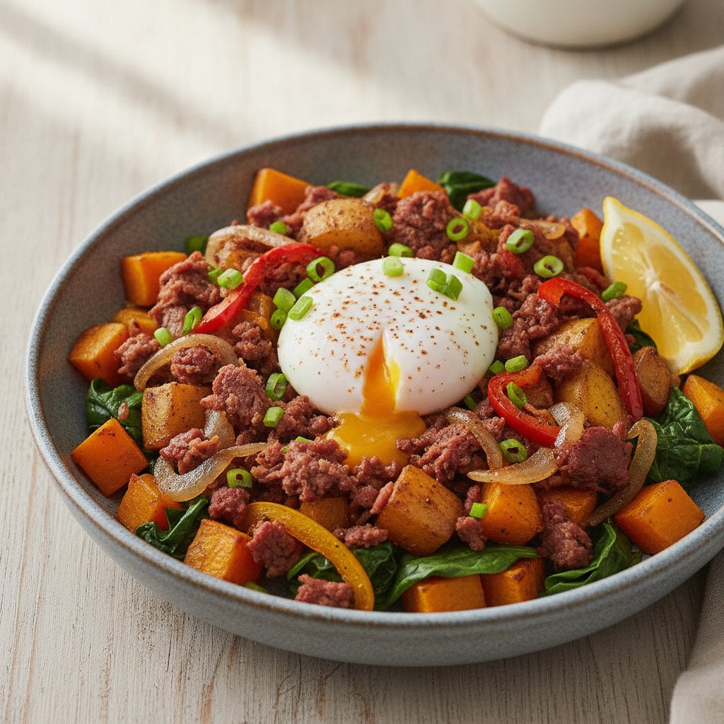 Corned Beef Hash Breakfast Bowl (Low-Calorie)