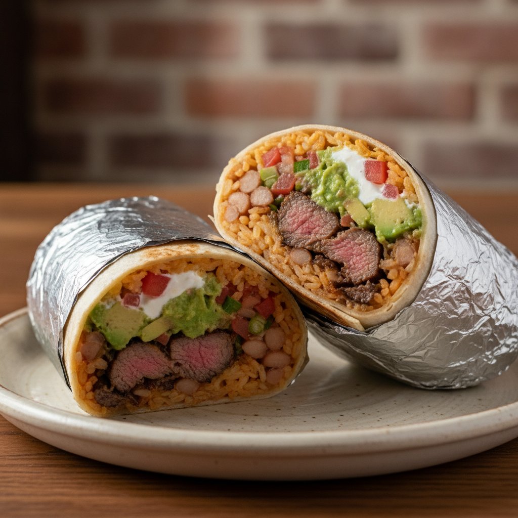 Mission-style burrito