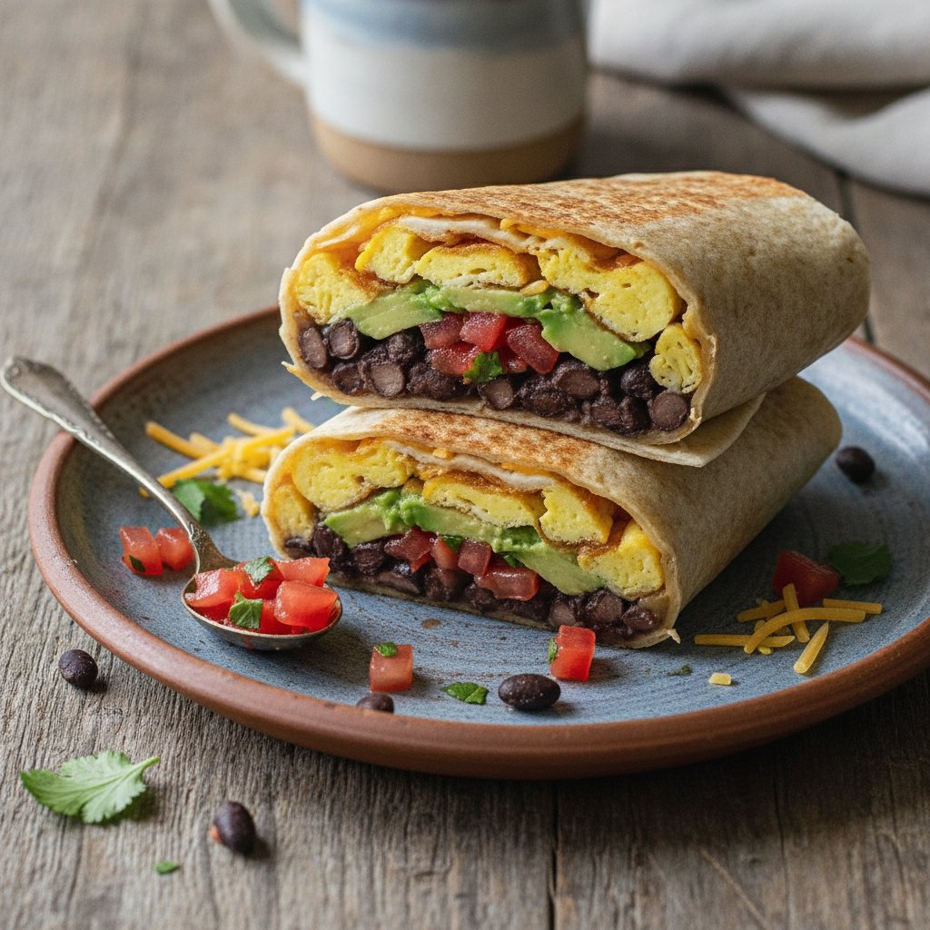 Egg and Bean Breakfast Wrap (No-Chop)