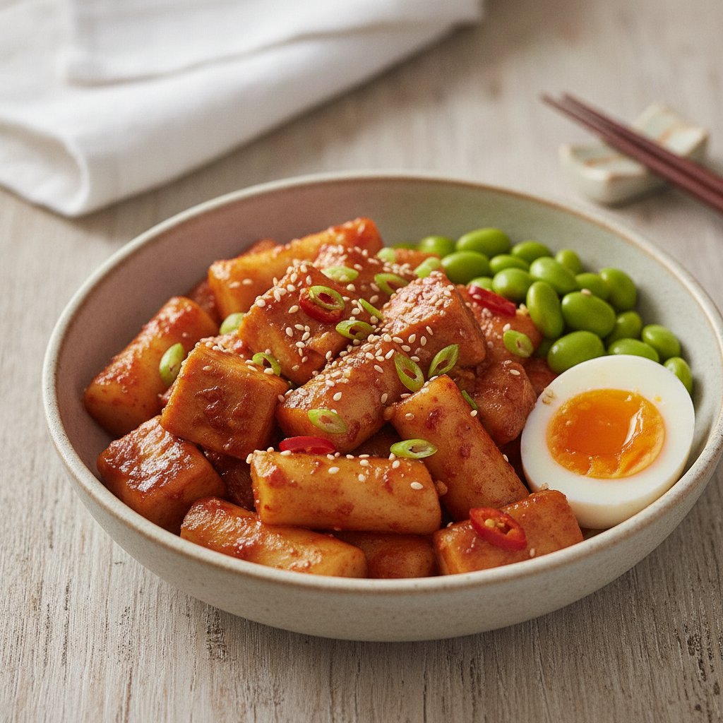 Spicy Stir-Fried Chicken with Rice Cakes (High-Protein)