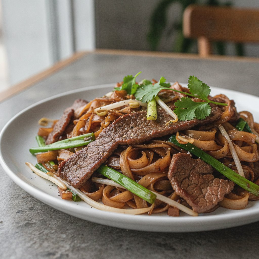 Beef Rice Noodle Stir-Fry