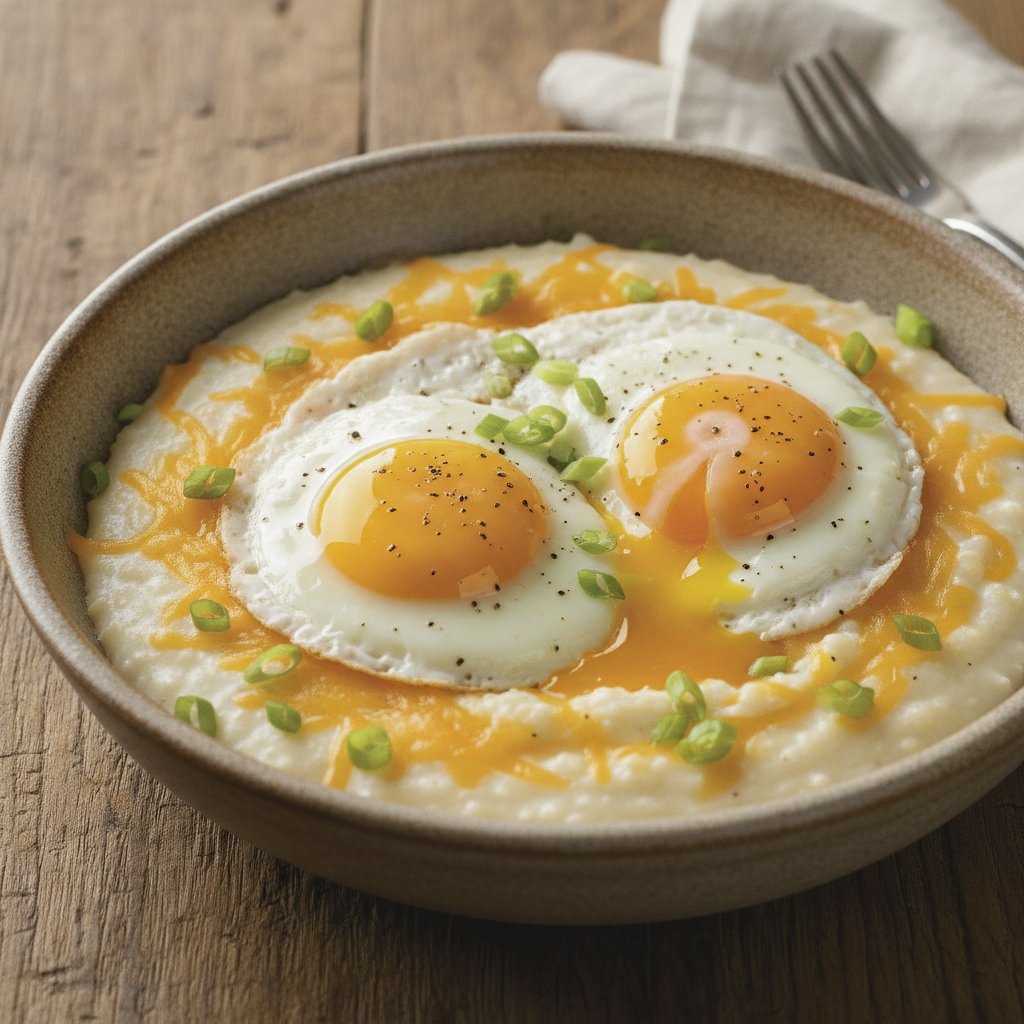 Cheesy Grits and Egg Breakfast Bowl