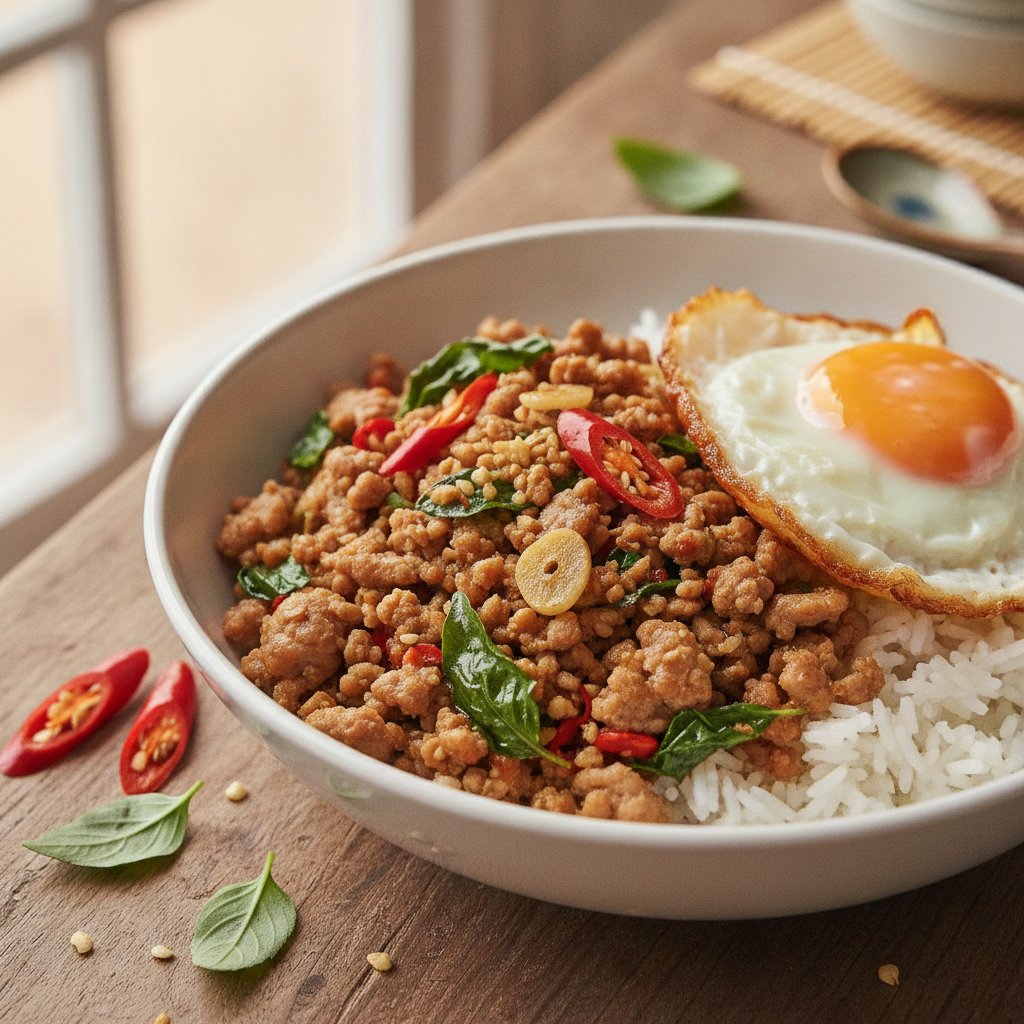 Basil Pork Stir-Fry (Low-Calorie)