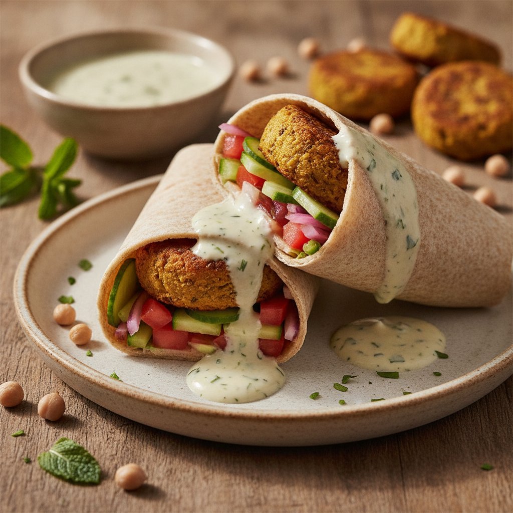 Chickpea Fritter Wrap (Low-Calorie)