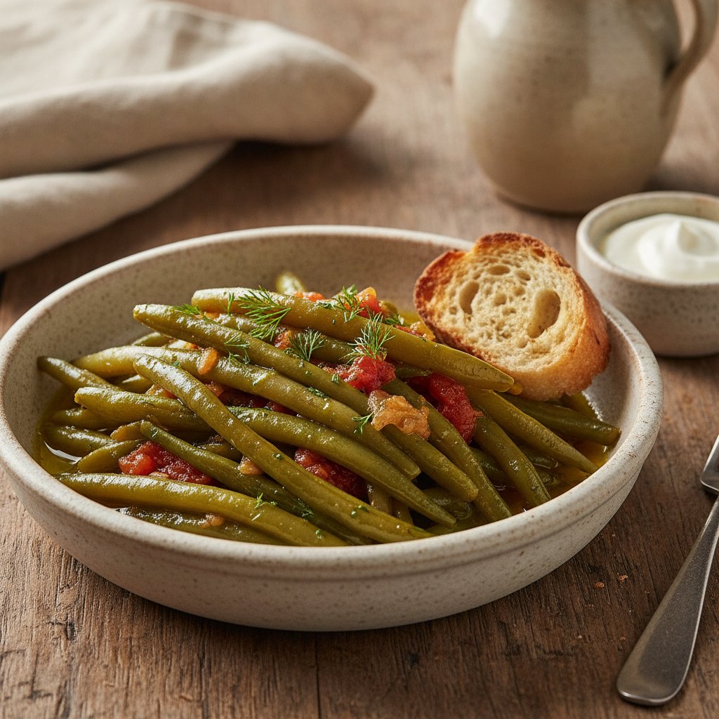 Braised Green Beans in Olive Oil