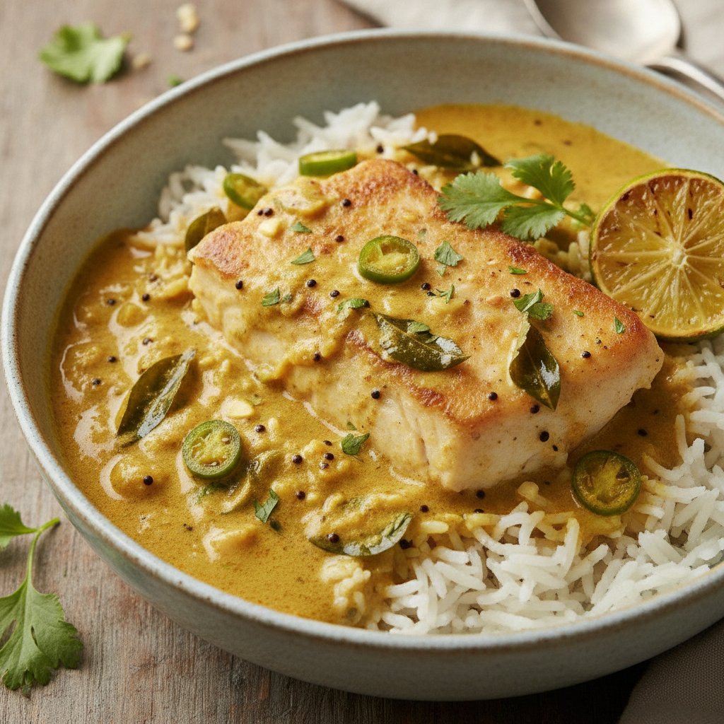 Coconut Fish Curry Rice