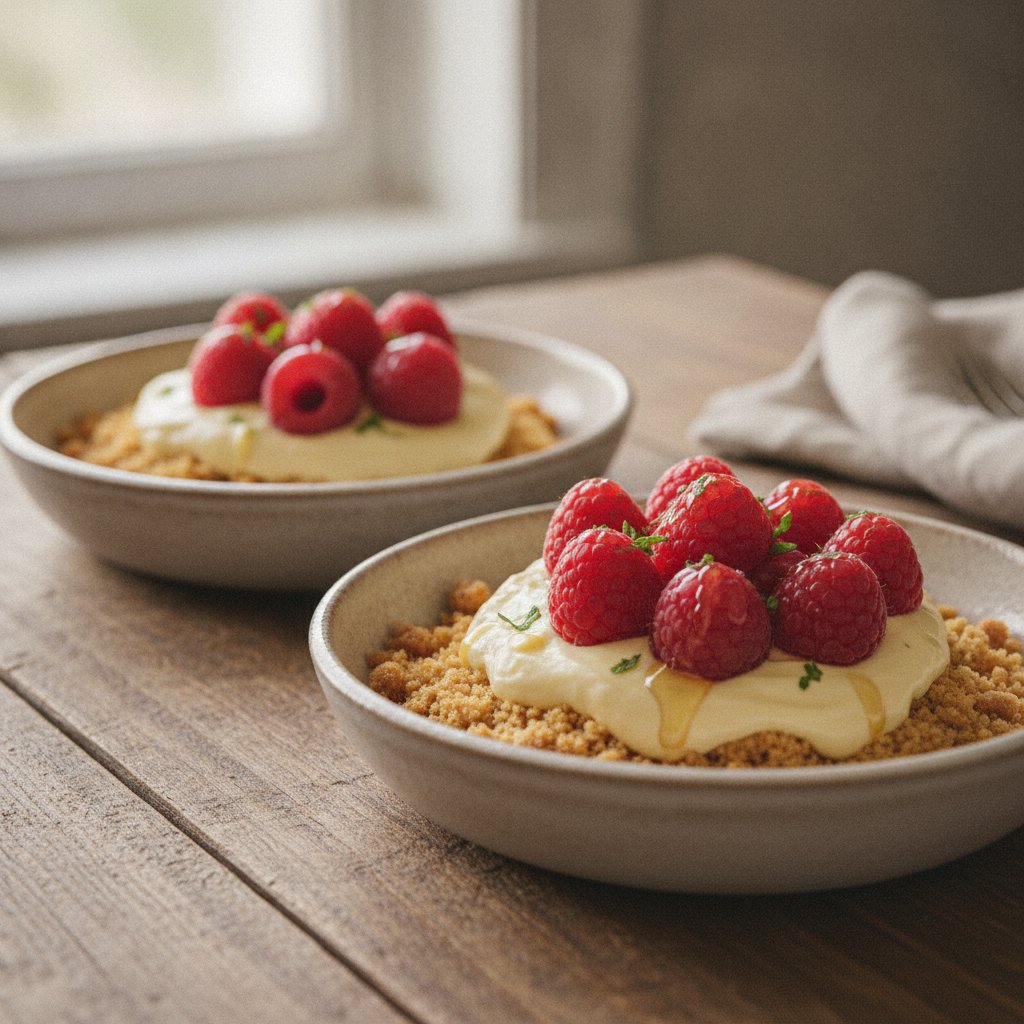 Raspberry Custard Tart Bowls