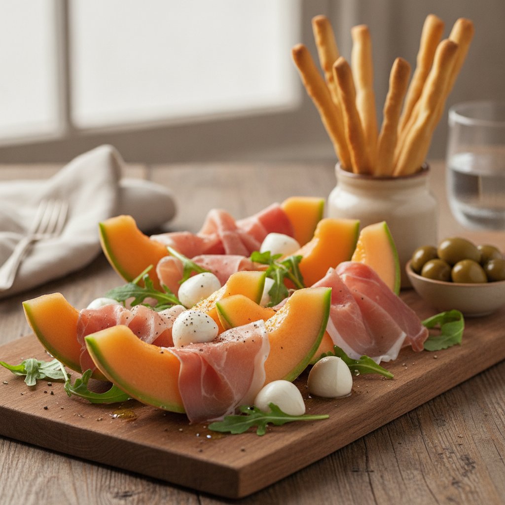 Cured Meat and Melon Board