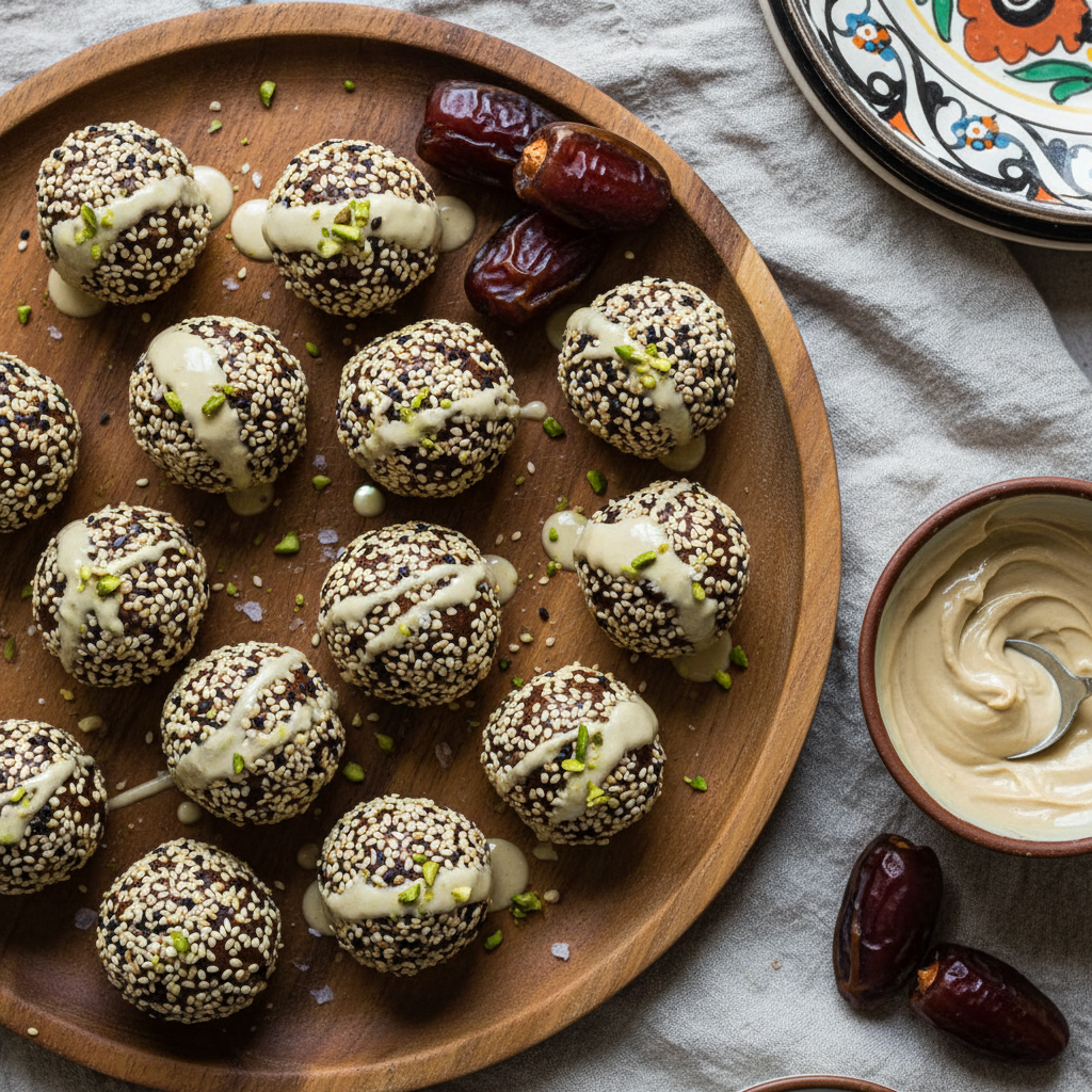 Tahini Date Sesame Bites