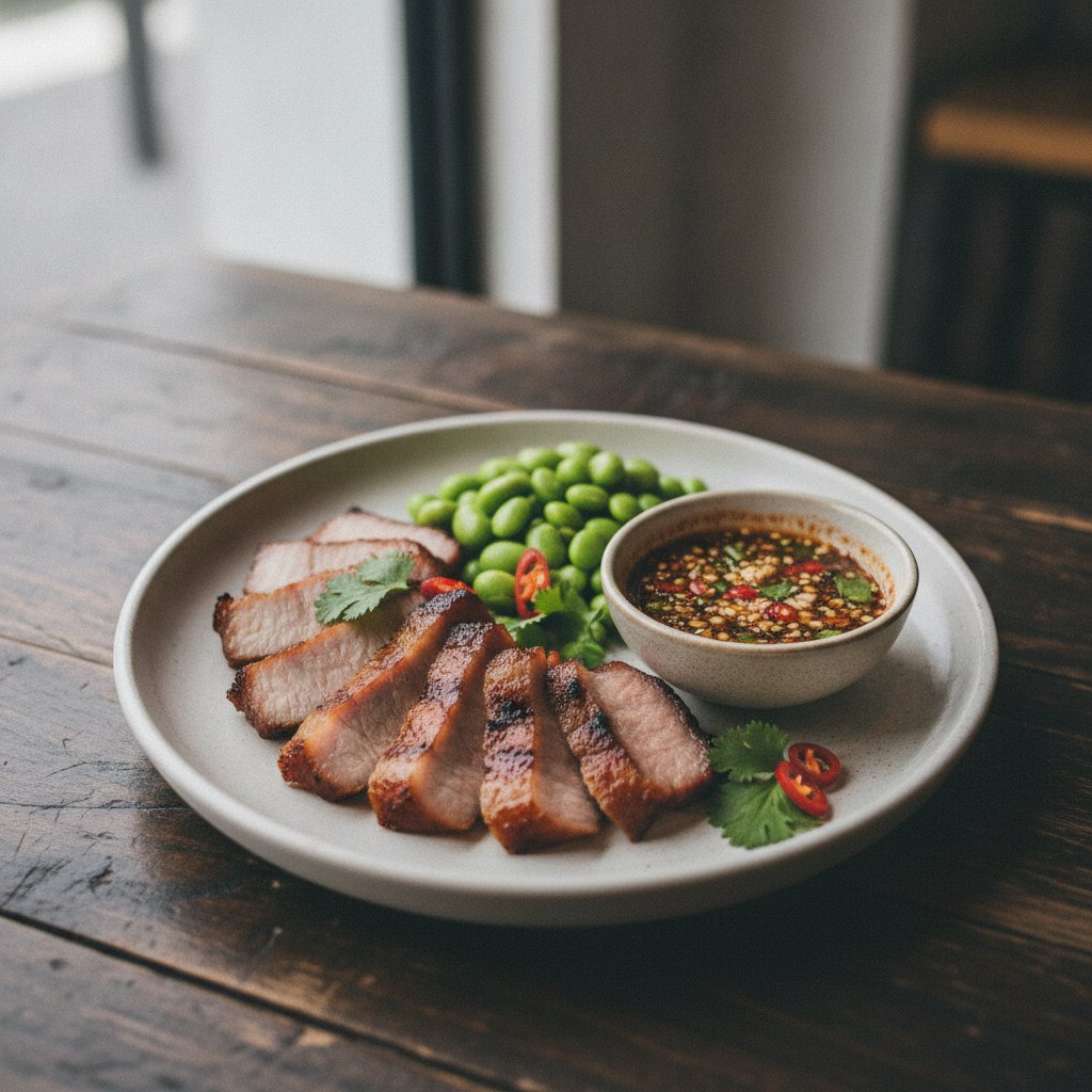 Grilled Pork Neck with Spicy Dipping Sauce (High-Protein)