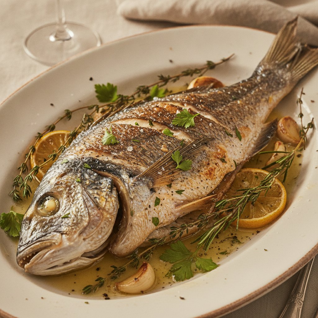 French Roast Whole Fish with Herbs