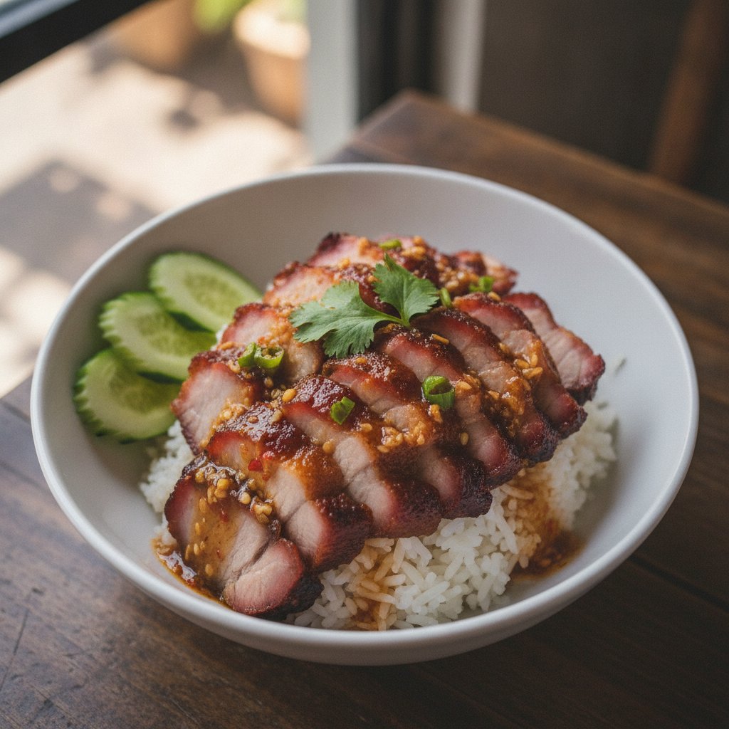 Thai Rice With Roast Pork