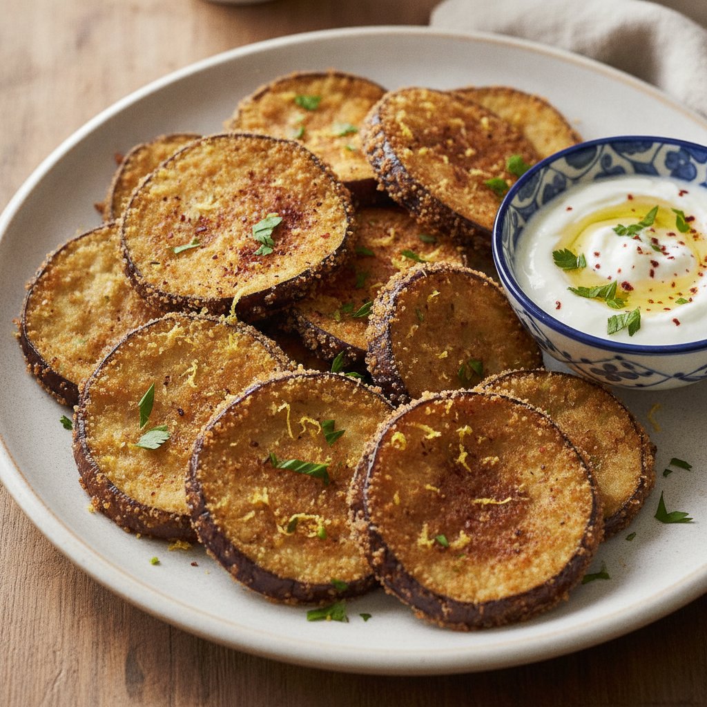 Fried Eggplant Slices (Low-Calorie)
