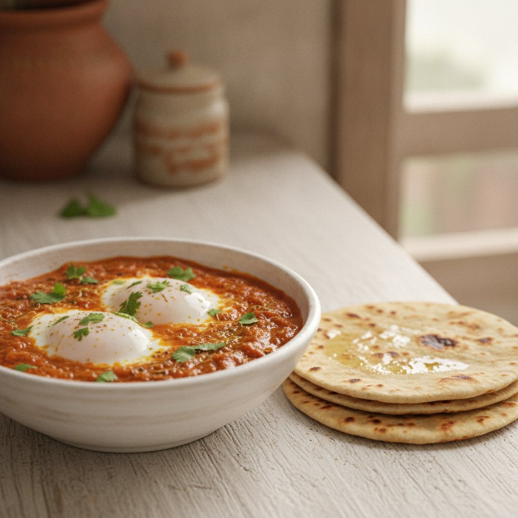 Egg Simmered in Tomato Sauce (Low-Calorie)