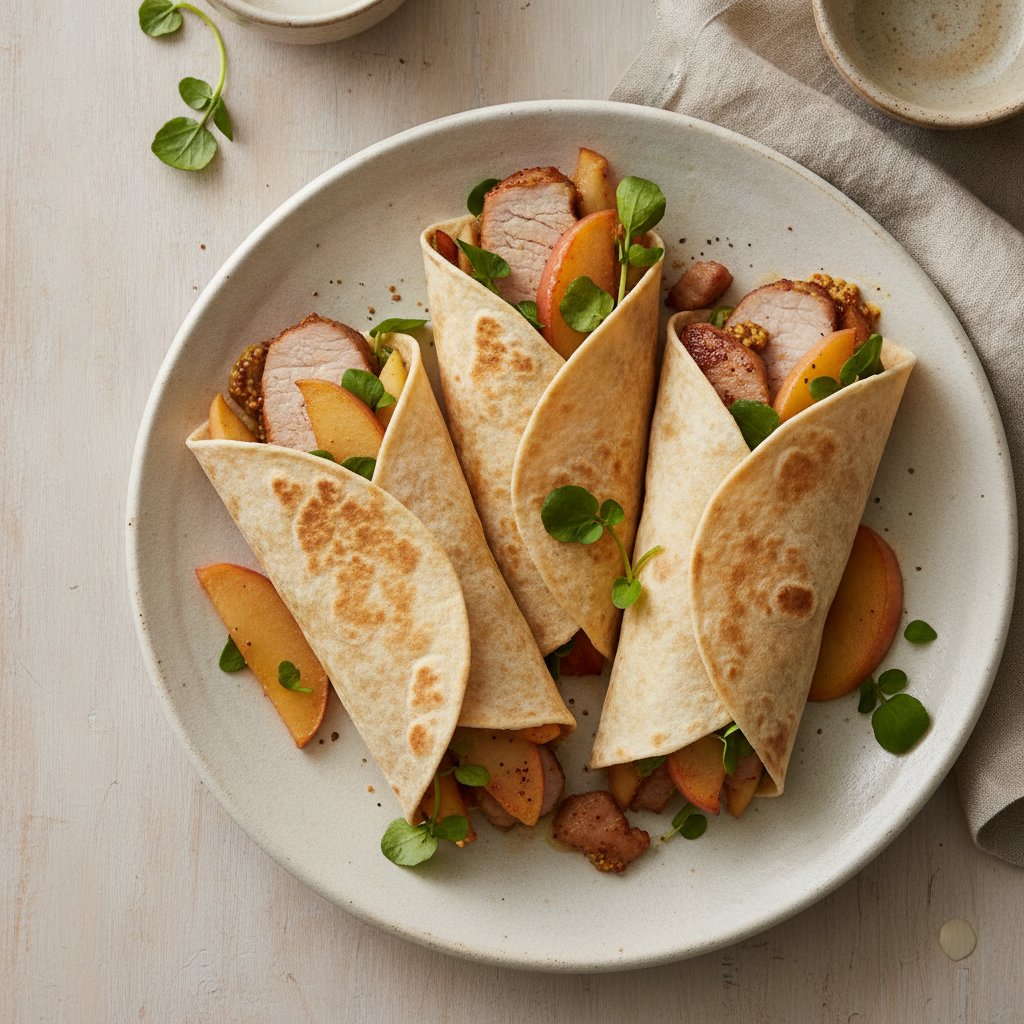 Roast Pork and Apple Wrap