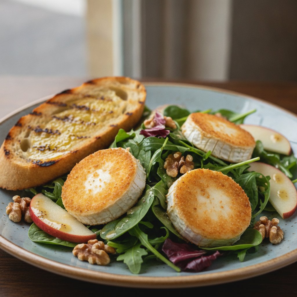 Goat Cheese Salad with Toast (Gluten-Free)