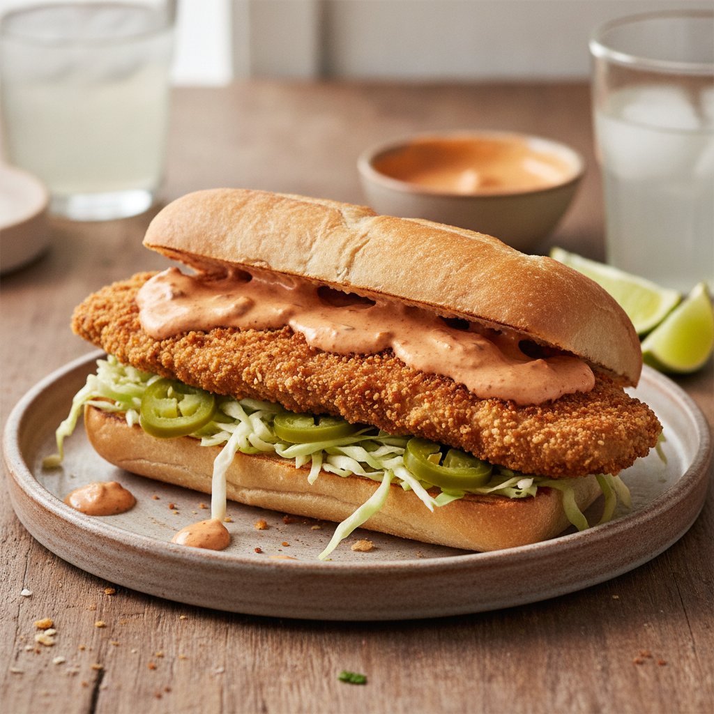 Crispy Fried Pork Cutlet Sandwich (Low-Calorie)