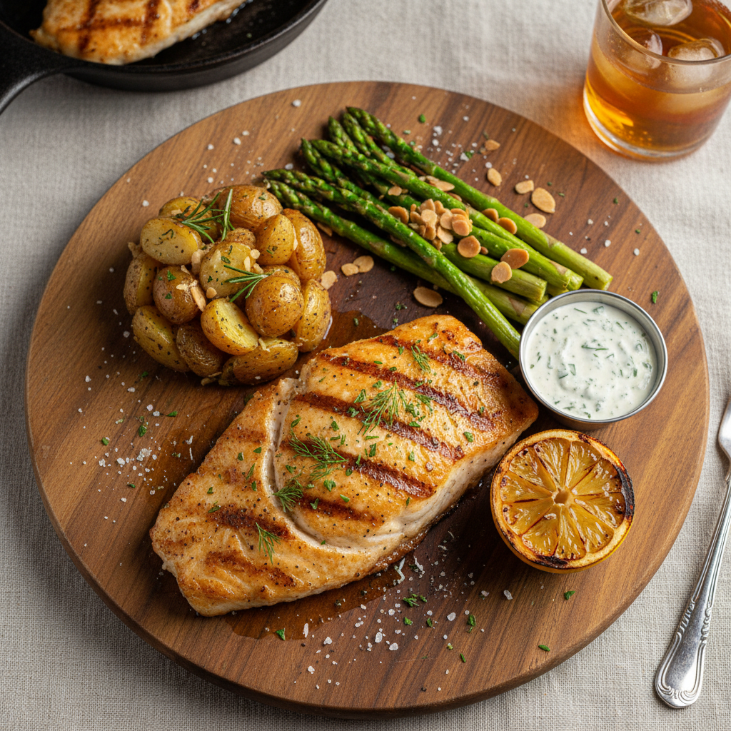 Virginia Grilled Rockfish Fillet Plate