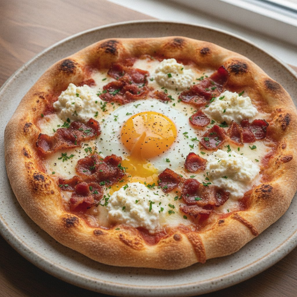 Bacon and Egg Pizza (High-Protein)