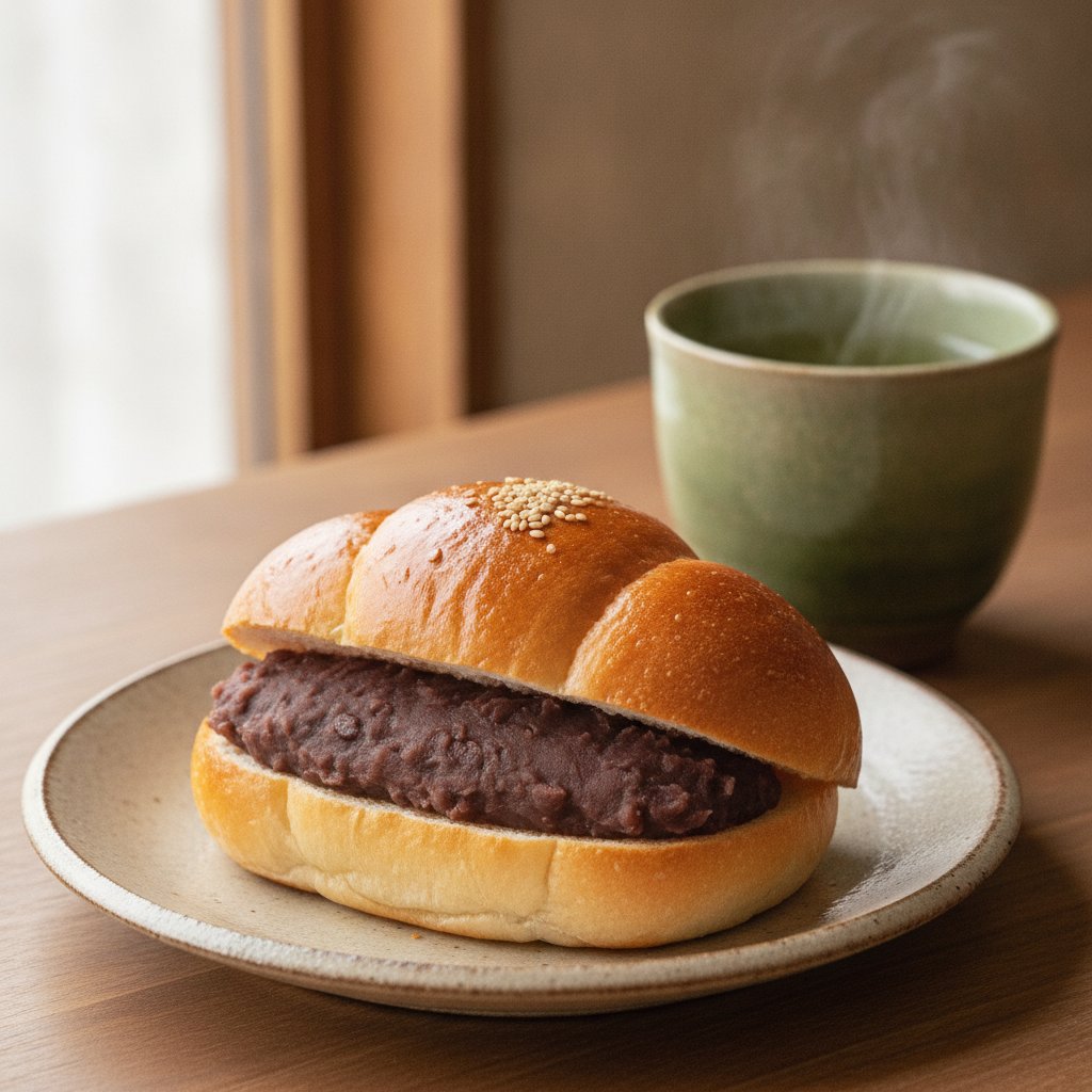 Japanese Sweet Bean Bread Sandwich
