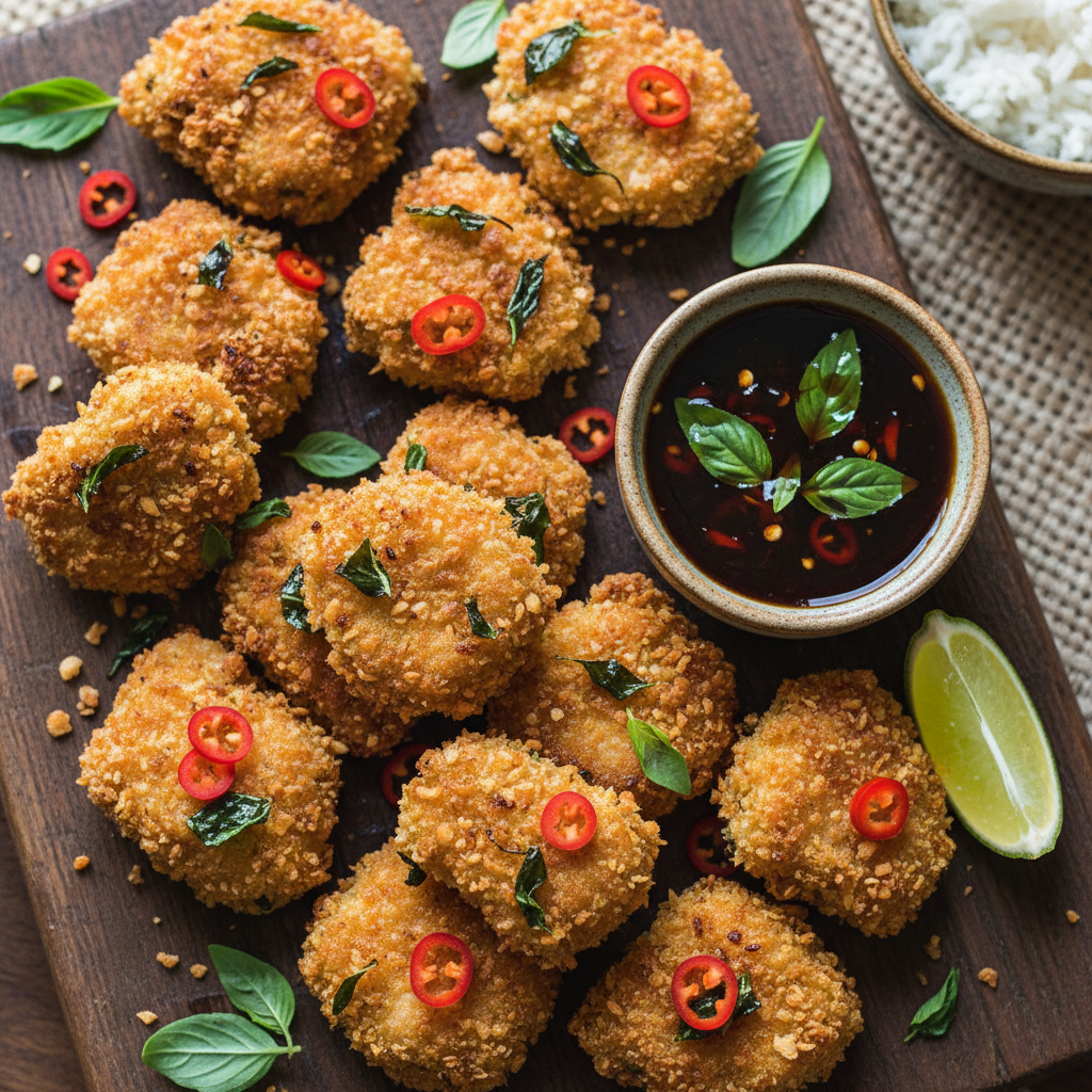 Air Fryer Thai Basil Chicken Bites