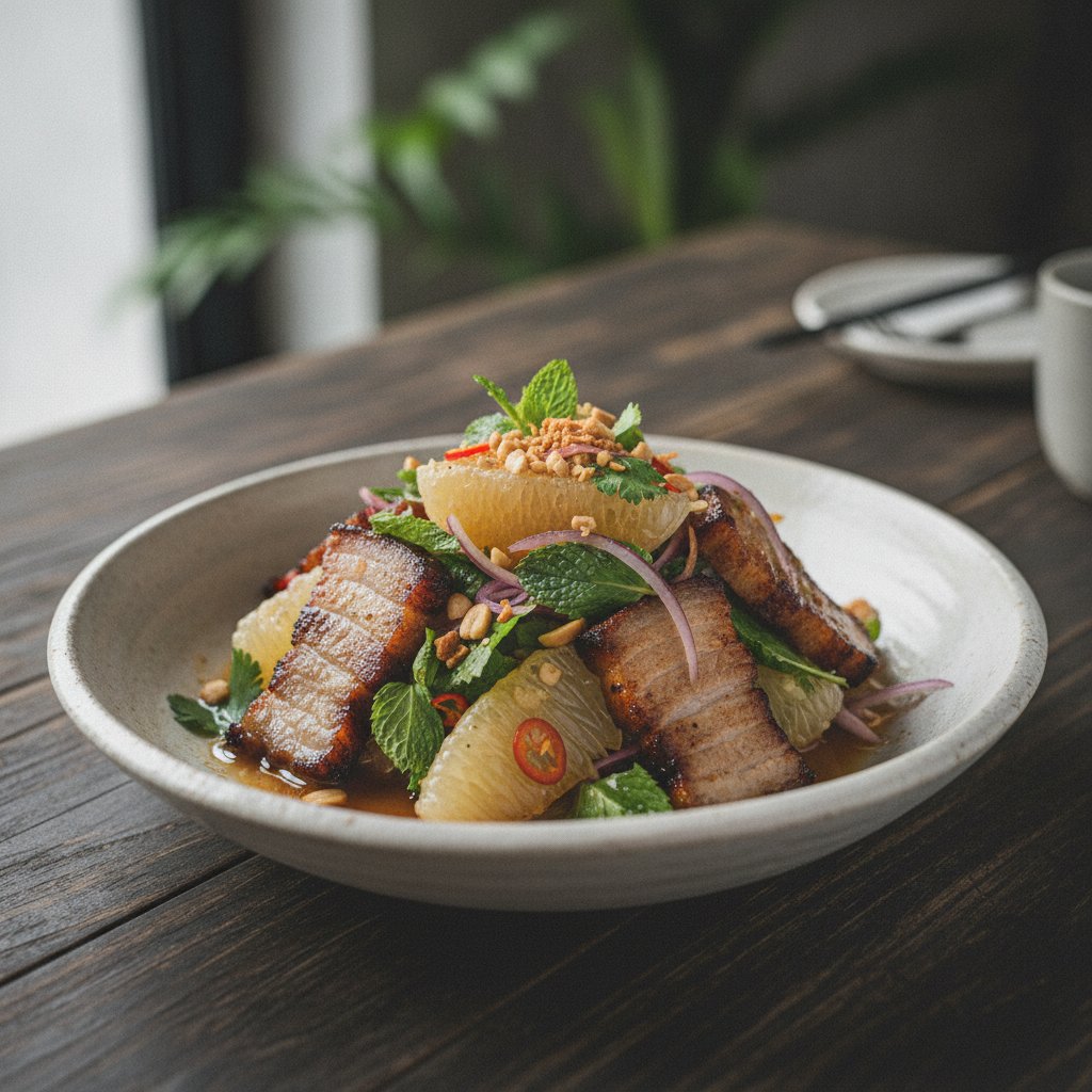 Pomelo Salad with Grilled Pork Belly