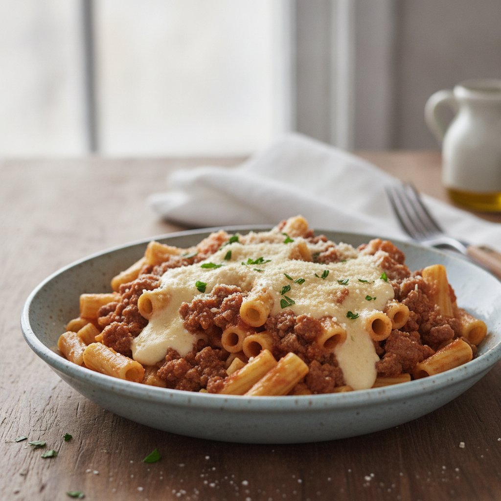 Greek Baked Pasta with Meat (Low-Calorie)