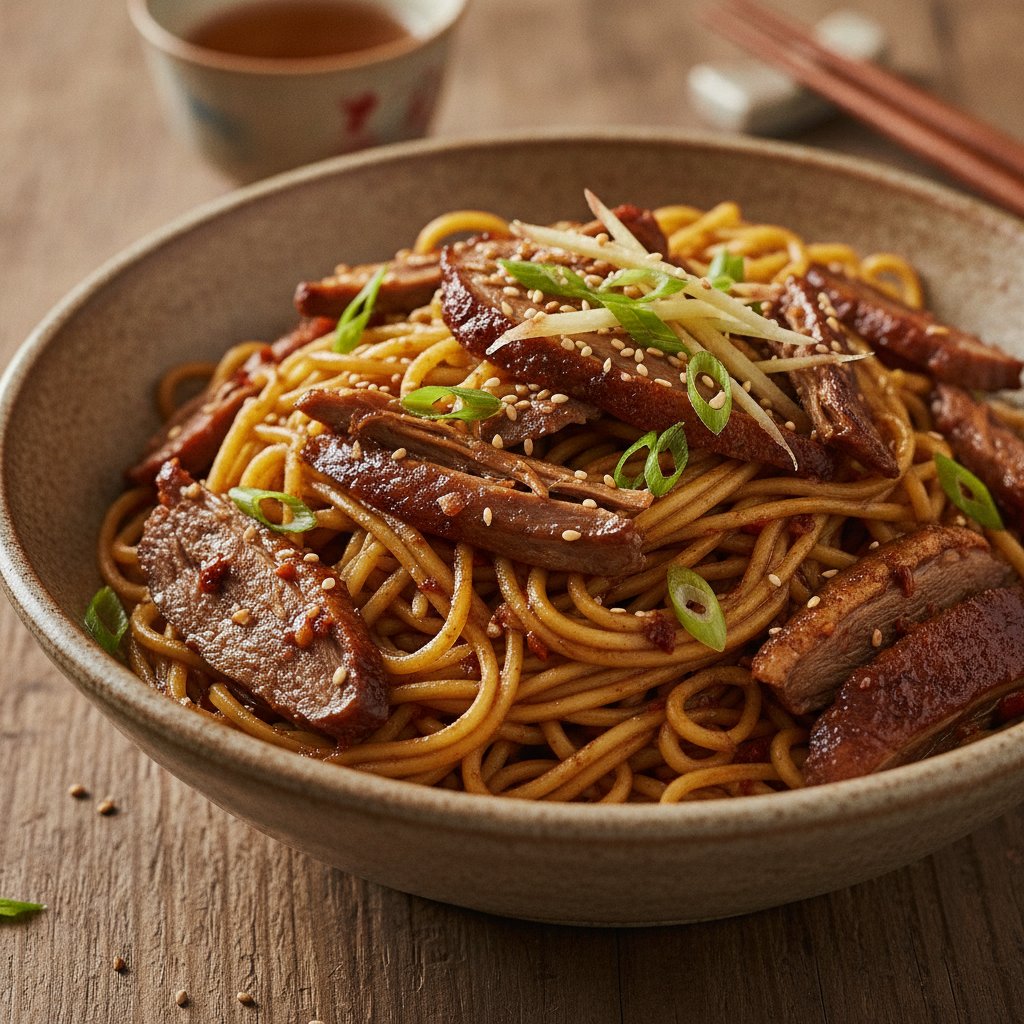 Duck Noodles with Bean Sauce