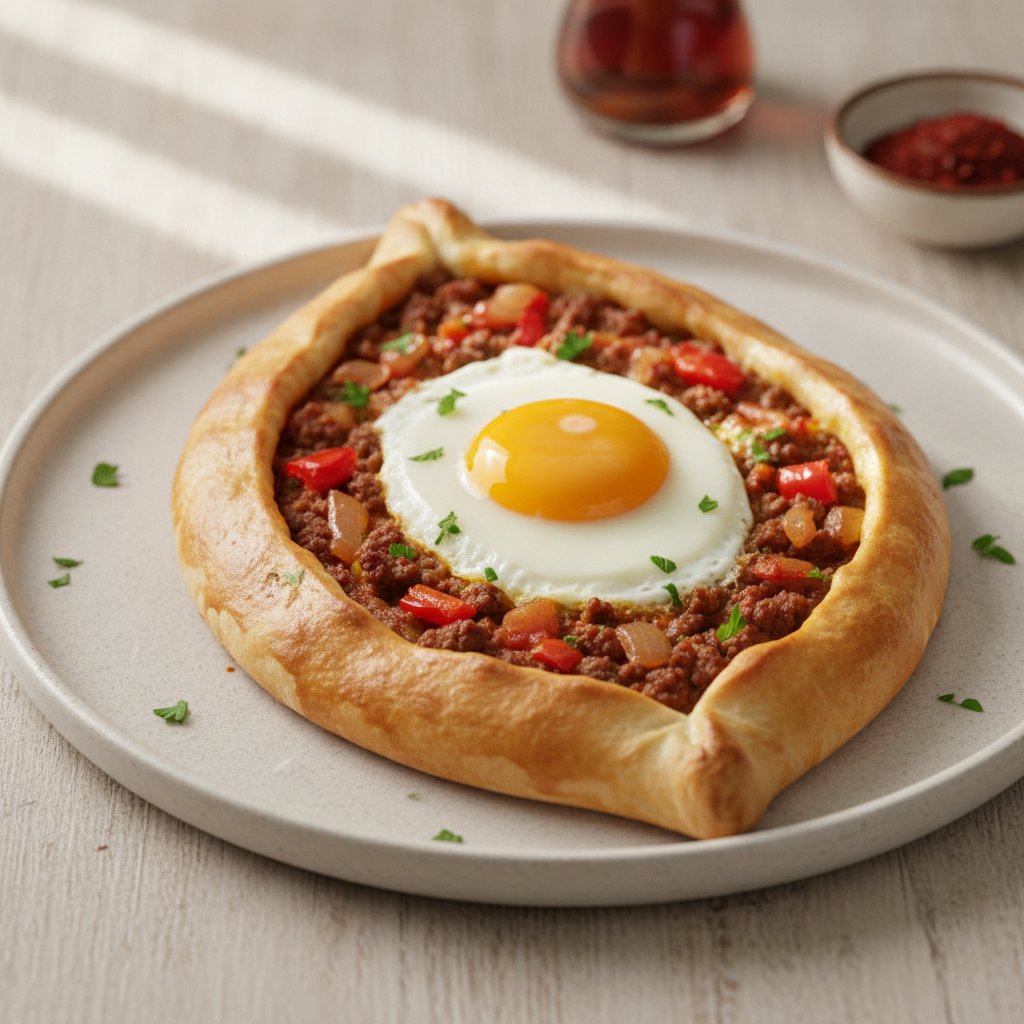 Baked Meat Pie with Egg