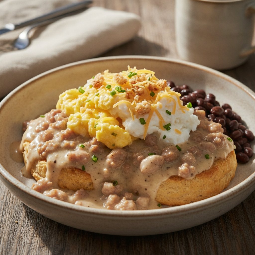 Sausage Gravy Biscuit Bowl (High-Protein)