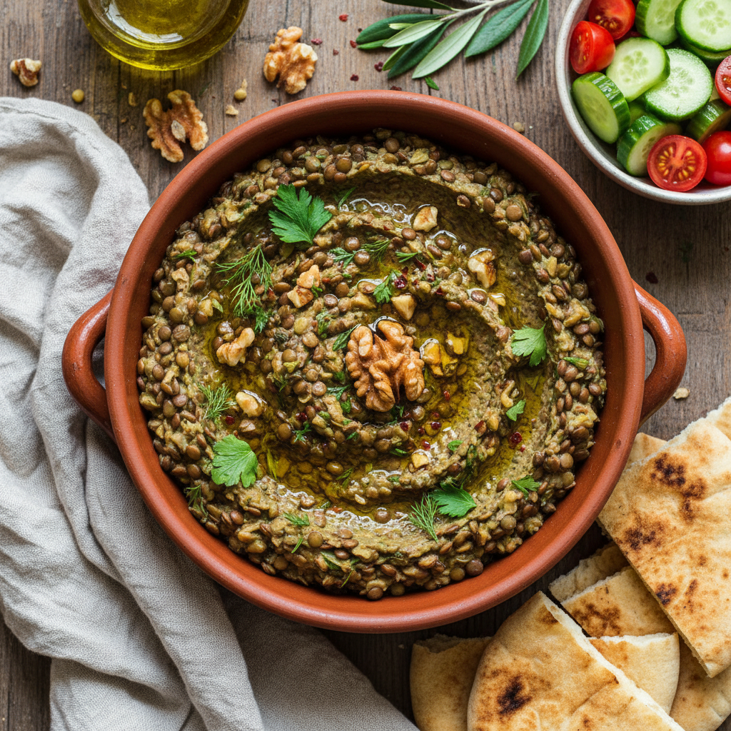 Lentil Walnut Herb Smash Tub