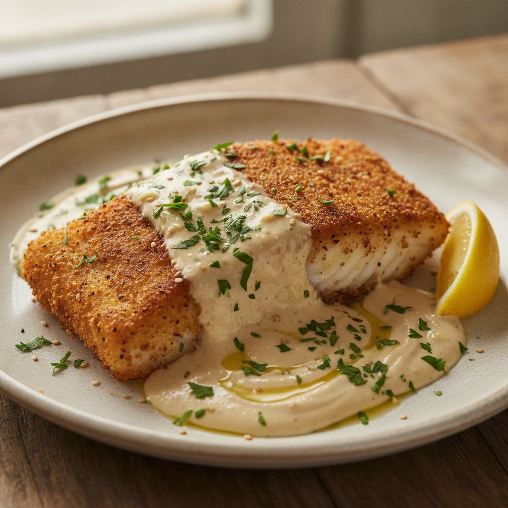Fried Fish with Sesame Sauce (Dairy-Free)