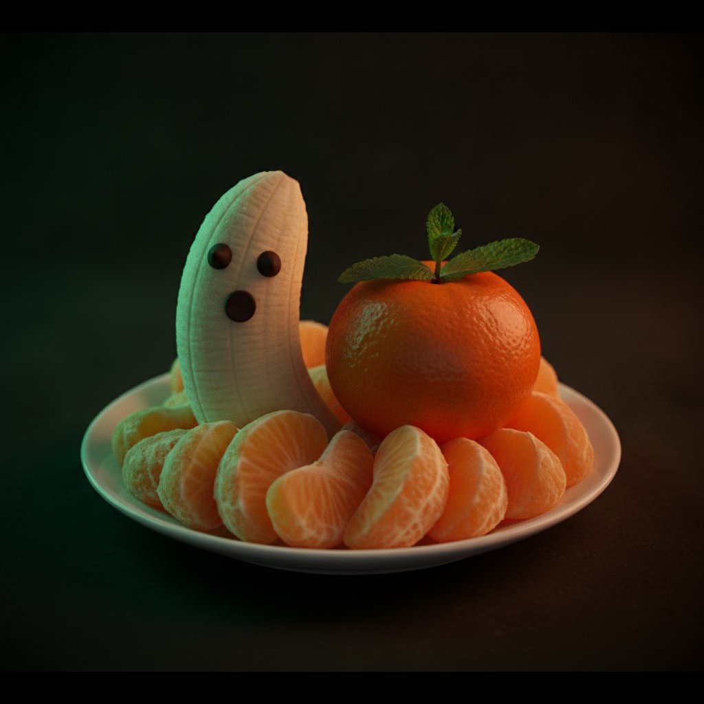 Banana Ghosts & Orange Pumpkins