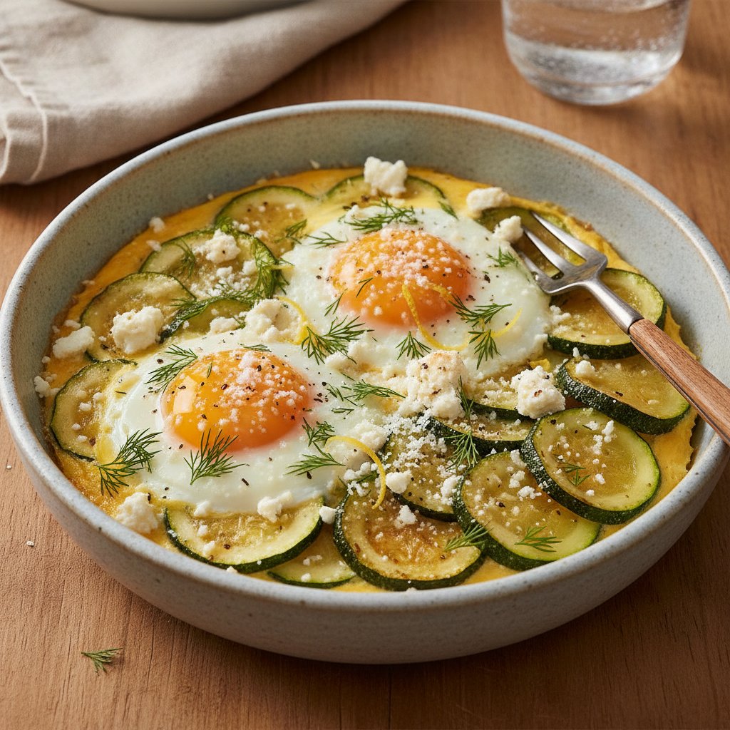 Zucchini and Cheese Egg Bake