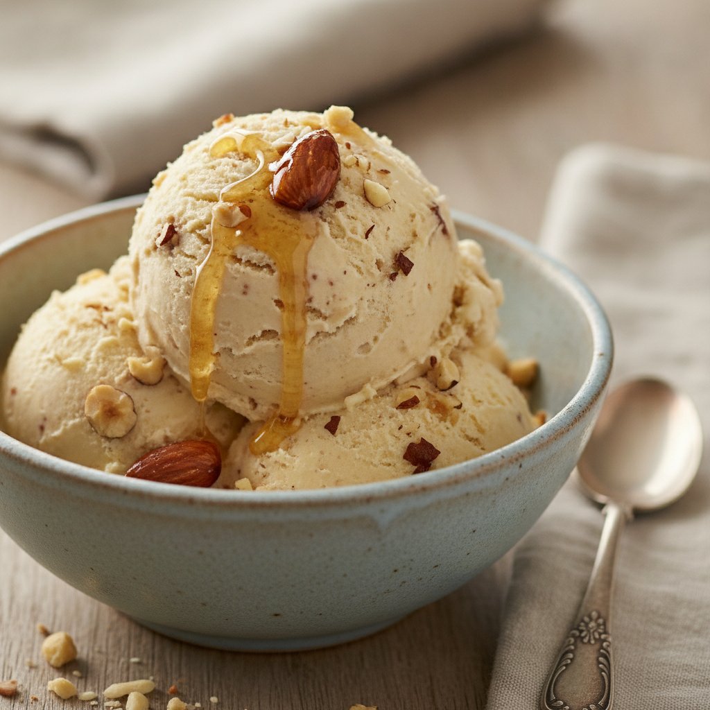 Honey and Nut Nougat Ice Cream