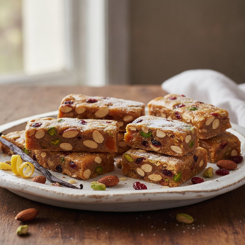 Almond Fruit Nougat Bars