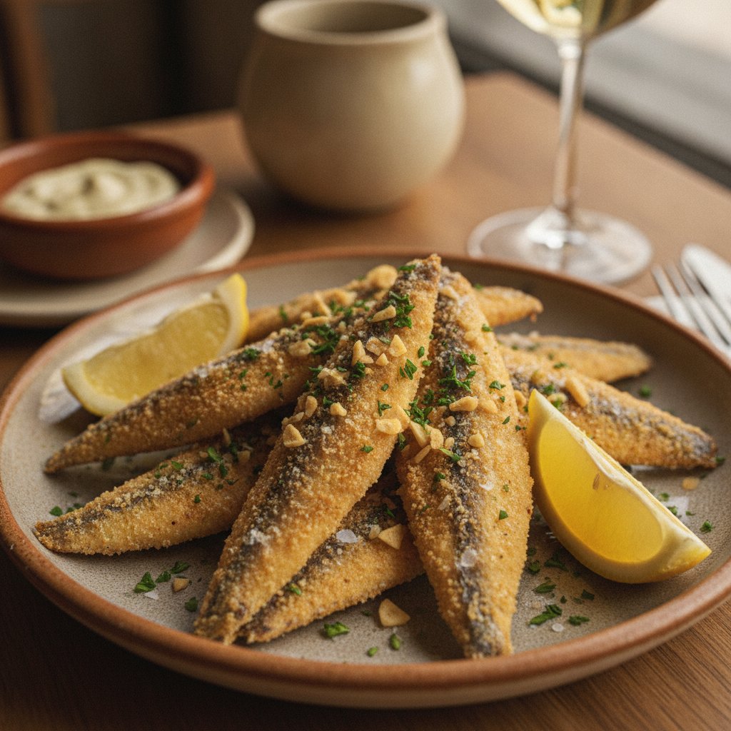Fried Anchovies (Low-Calorie)