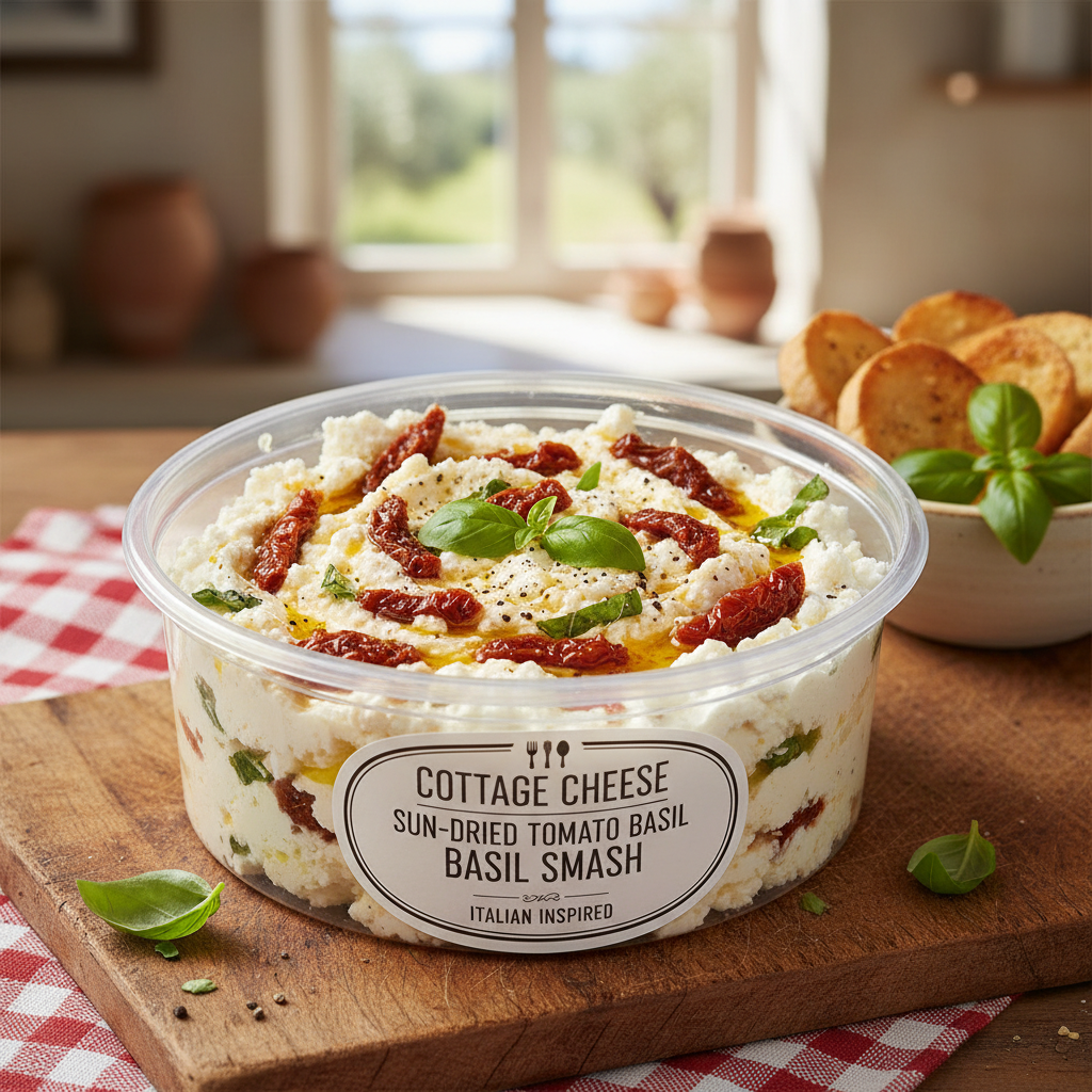 Cottage Cheese Sun-Dried Tomato Basil Smash Tub