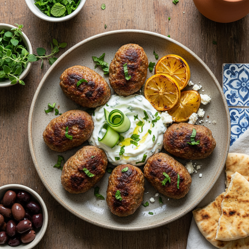 Greek Beef Kofta Meatballs