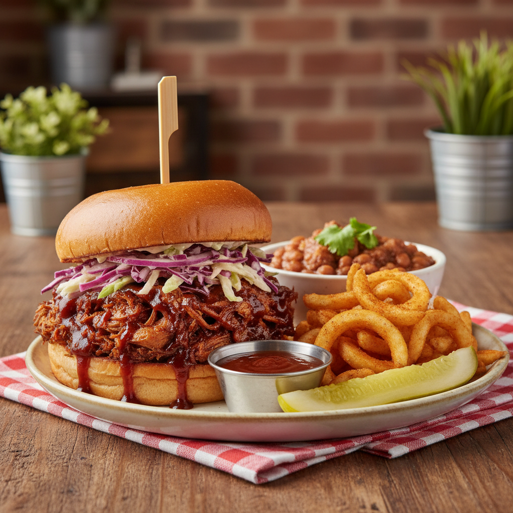 Oakland BBQ Jackfruit Sandwich Plate