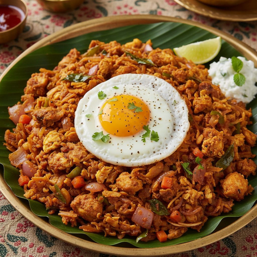 Kothu Parotta with Egg