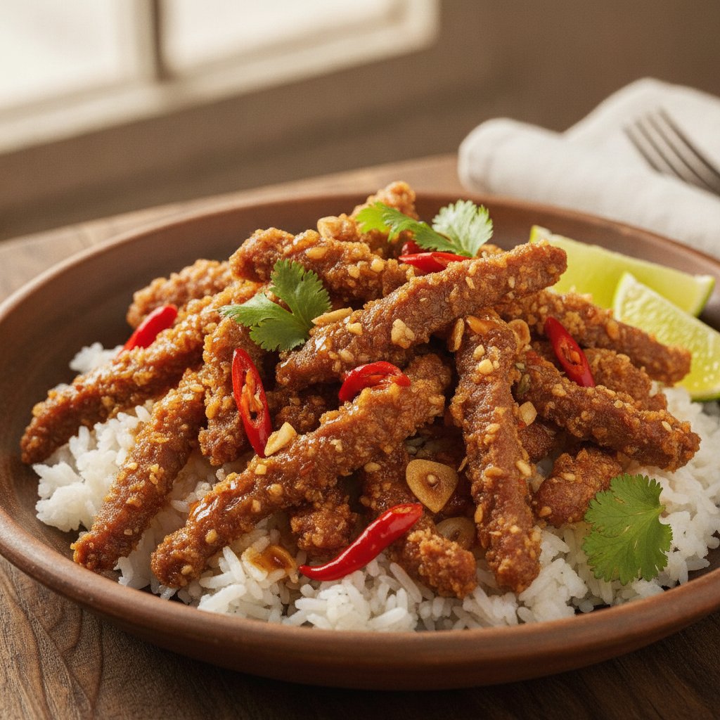 Crispy Fried Beef Strips