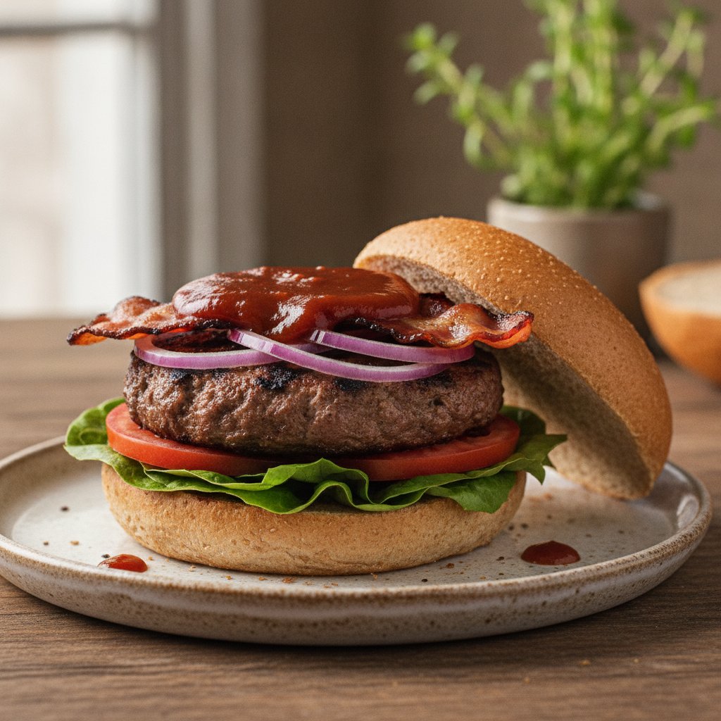 BBQ Bacon Burger (Low-Calorie)