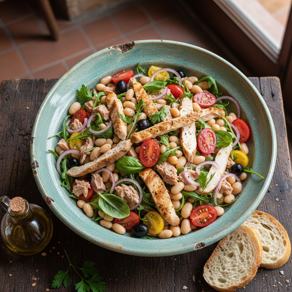 Insalata di Pollo, Fagioli e Tonno