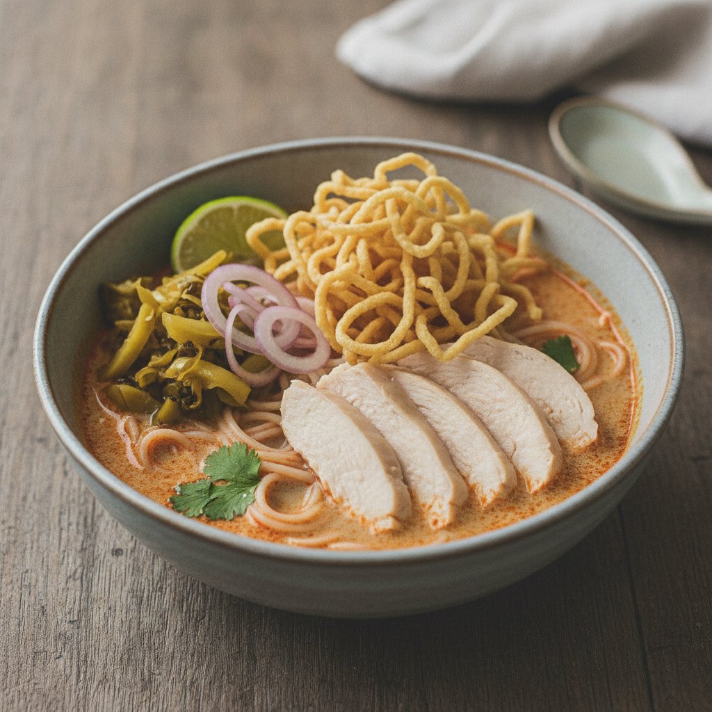 Northern Curried Noodle Soup With Chicken (Low-Calorie)
