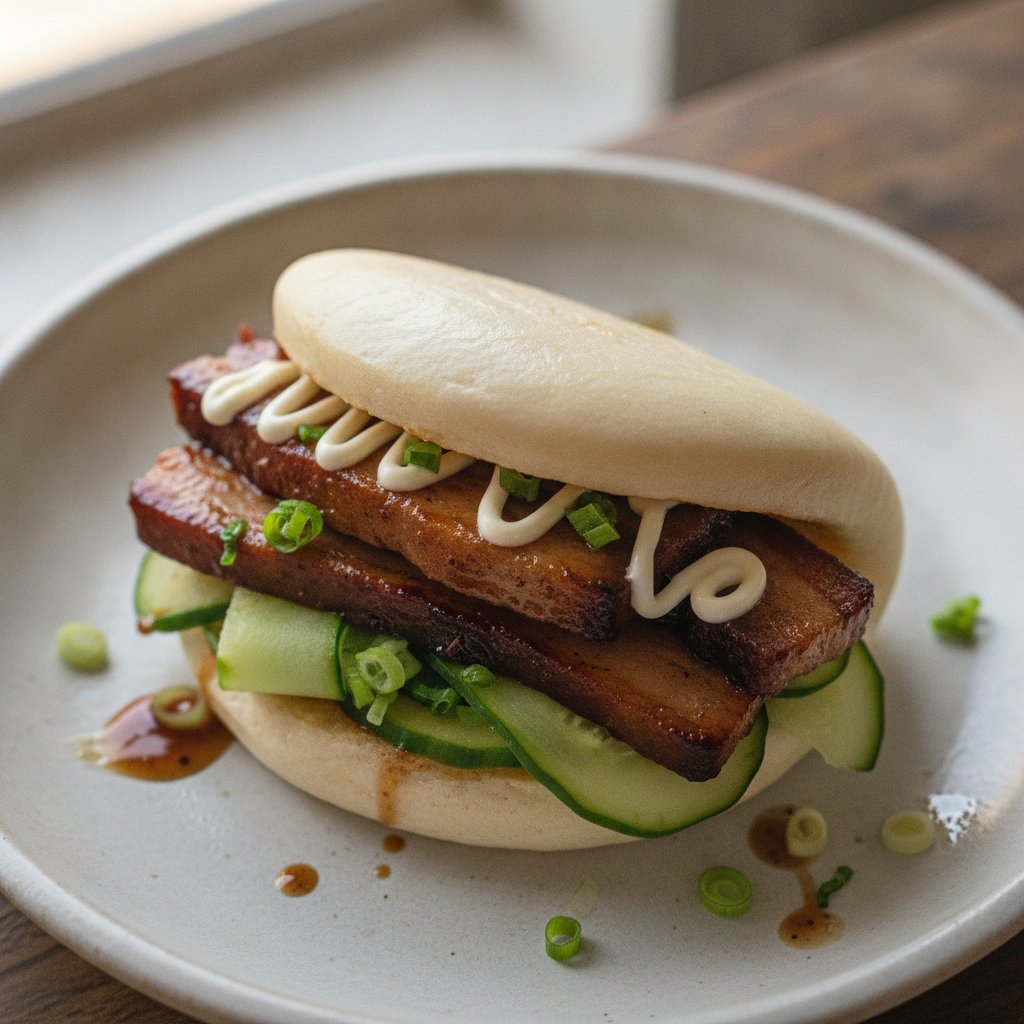 Japanese Pork Belly Bun Sandwich