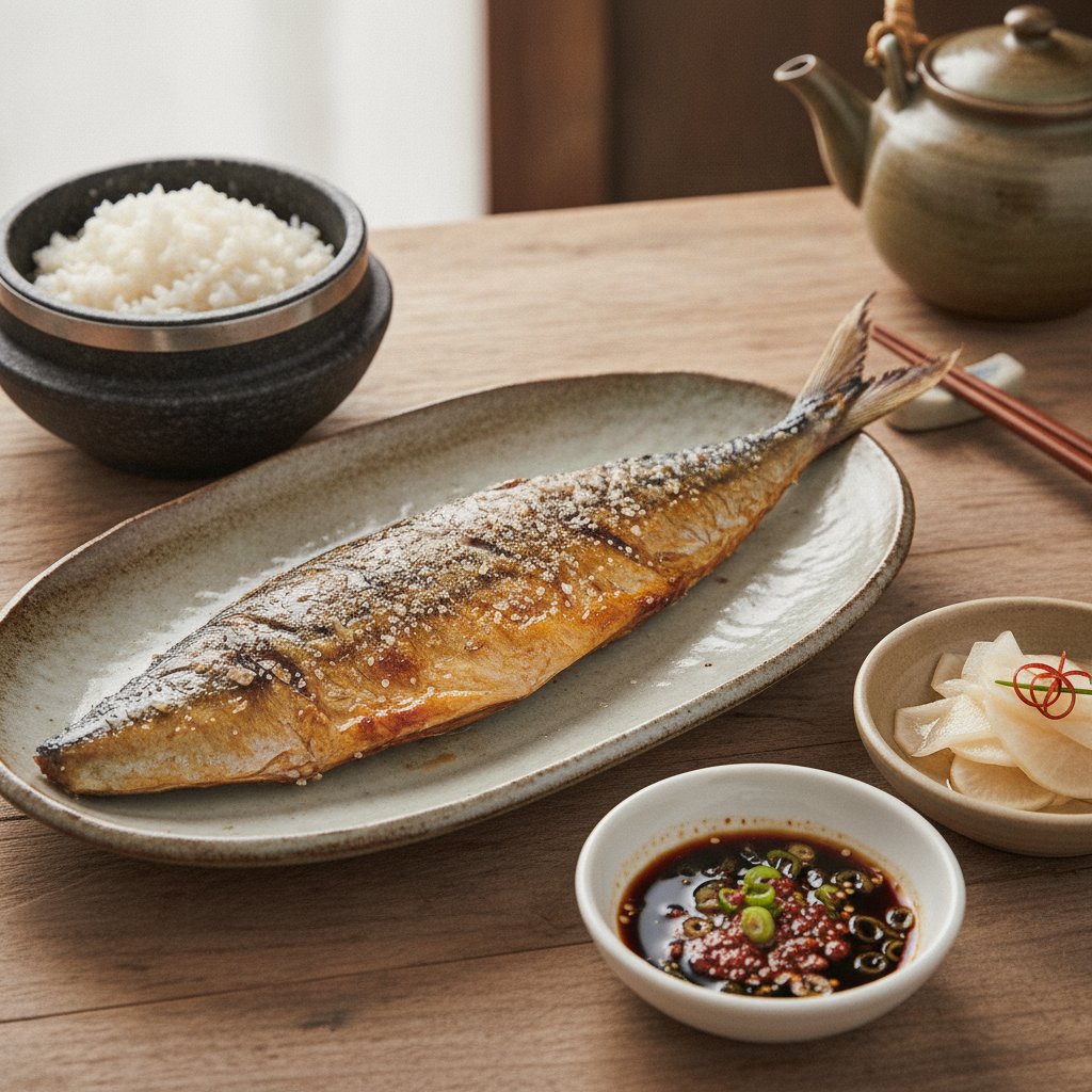Grilled Salted Mackerel (Low-Chol)