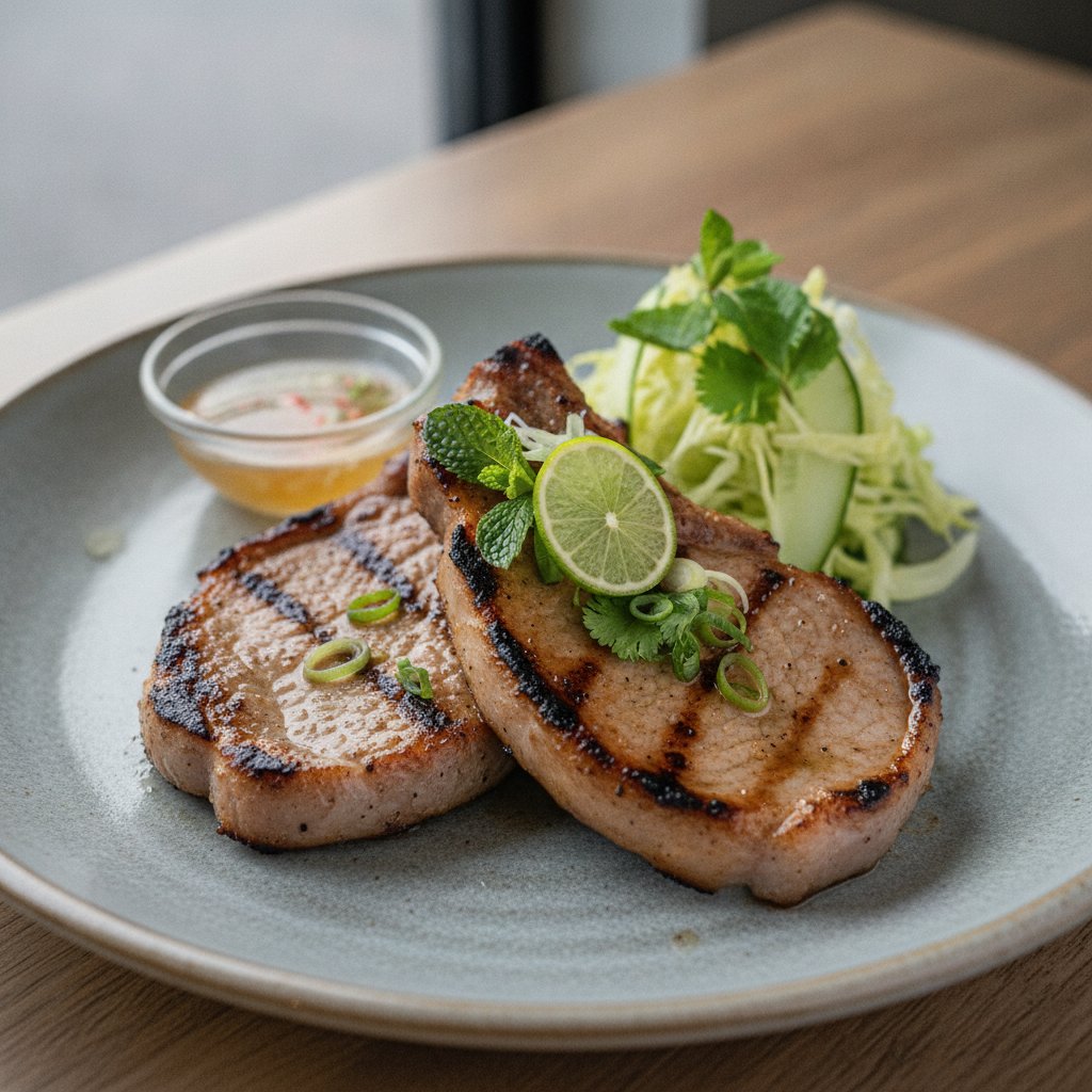 Grilled Lemongrass Pork Chops (Low-Calorie)